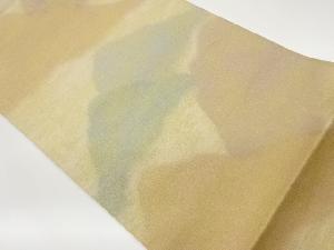 砂子綴れ山並に霞模様織出し全通袋帯